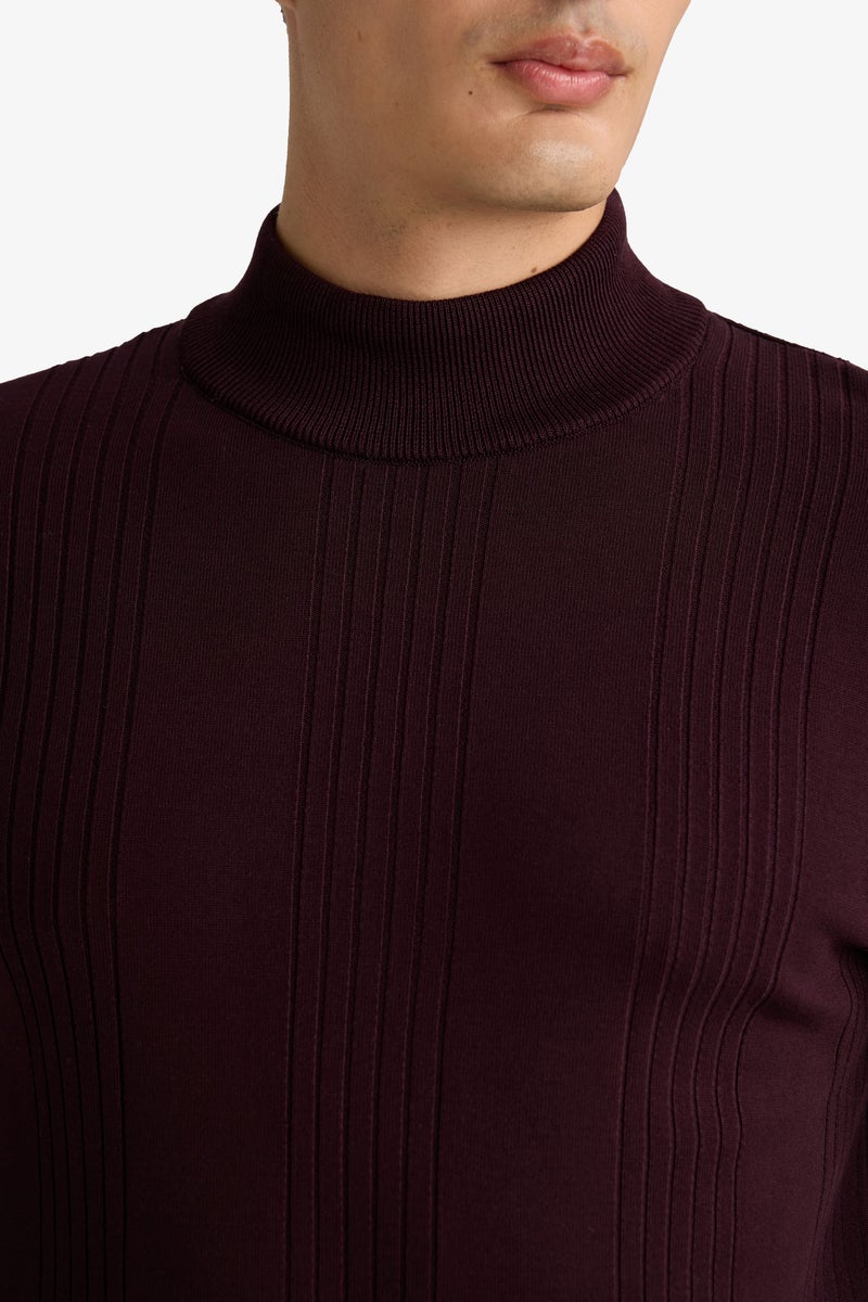 DeFacto Red Man Standard Fit Turtleneck Knitwear Pullover Casual - Image 5
